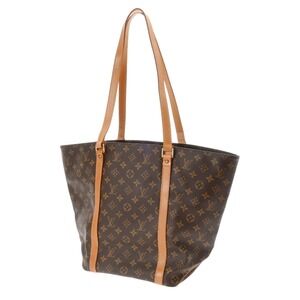 Louis Vuitton Bag Canvas Monogram Tote Brown Sac Shopping